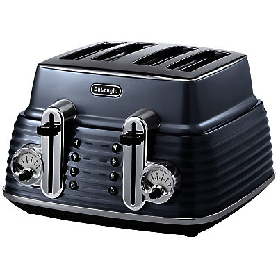 De'Longhi Scultura 4-Slice Toaster Gun Metal De'Longhi Scultura 4-Slice Toaster Gun Metal